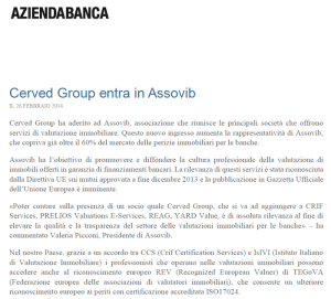 CERVED Group entra in Assovib